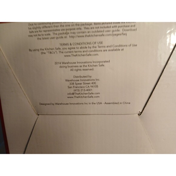 Kitchen SafeTime Locking Temptations-Cellphone Money RED Lid Clear Base 3.5 qt - Picture 14 of 16